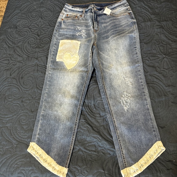 Denim Boho Jeans - Picture 1 of 5